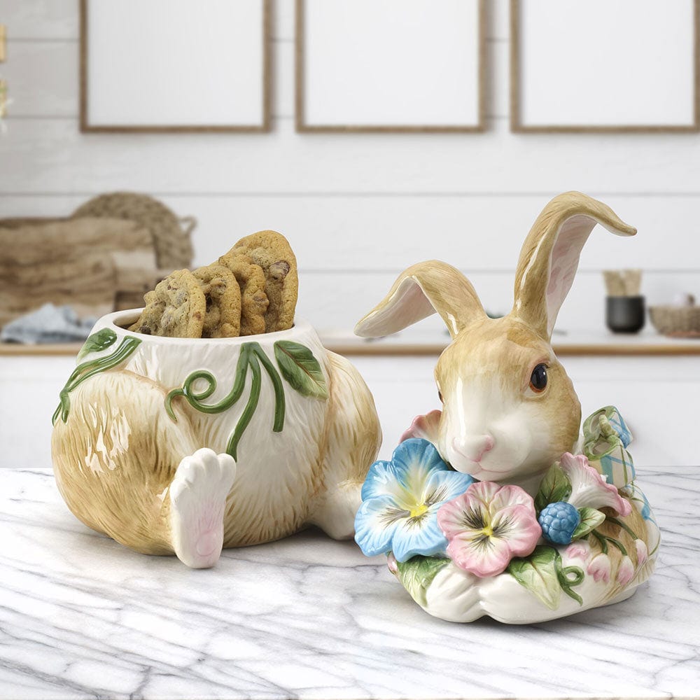 Toulouse Rabbit Cookie Jar Figurine