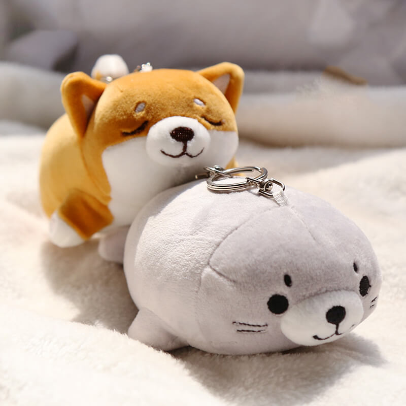 shiba inu keychain plush