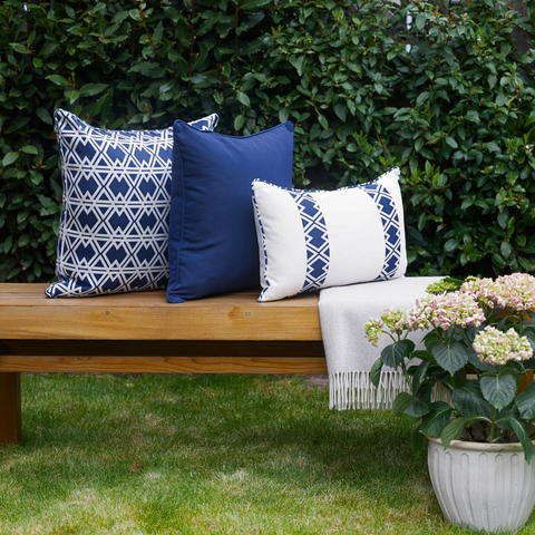 Blue Set of Outdoor cushions