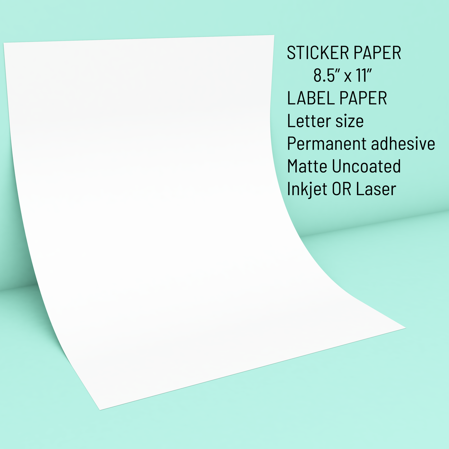 Standard White Matte Sticker Paper