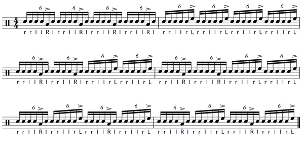 Paradiddle diddle exercise 3