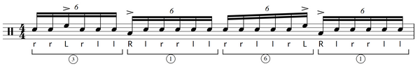 Paradiddle diddle exercise 4