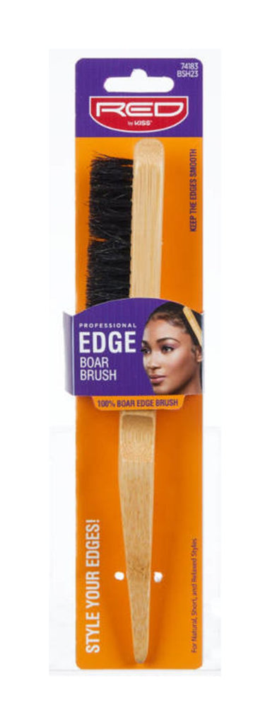 Red by Kiss 3 in 1 Edge Brush with Fine Edge Combs 100 Boar Bristle #BSH28  *1PC