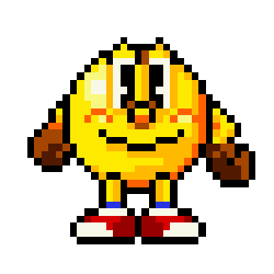 Pac-Man giving a thumbs up (Sprite from: Pac-Man 2 The New Adventures)