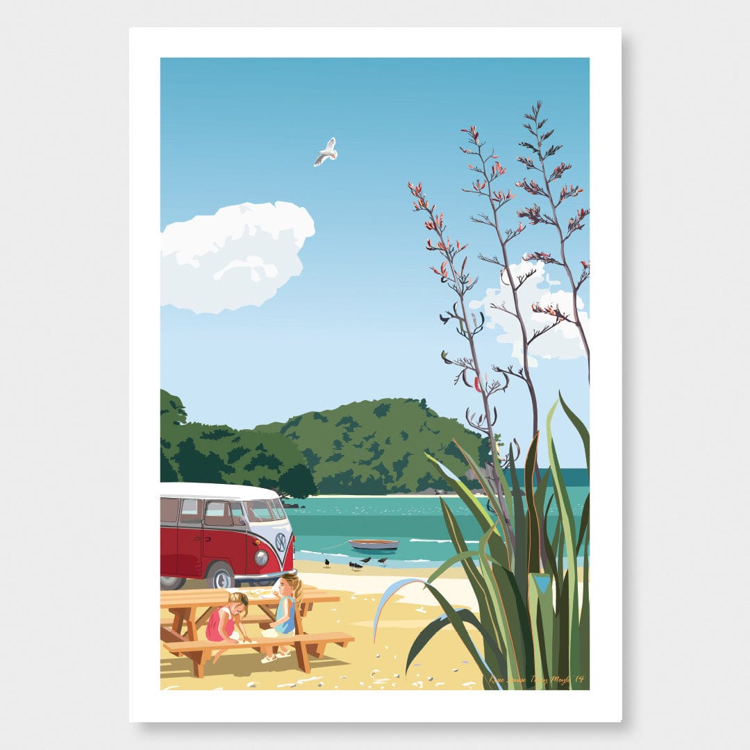 Beach Picnic Art Print By Rosie Louise Terry Moyle Endemicworld