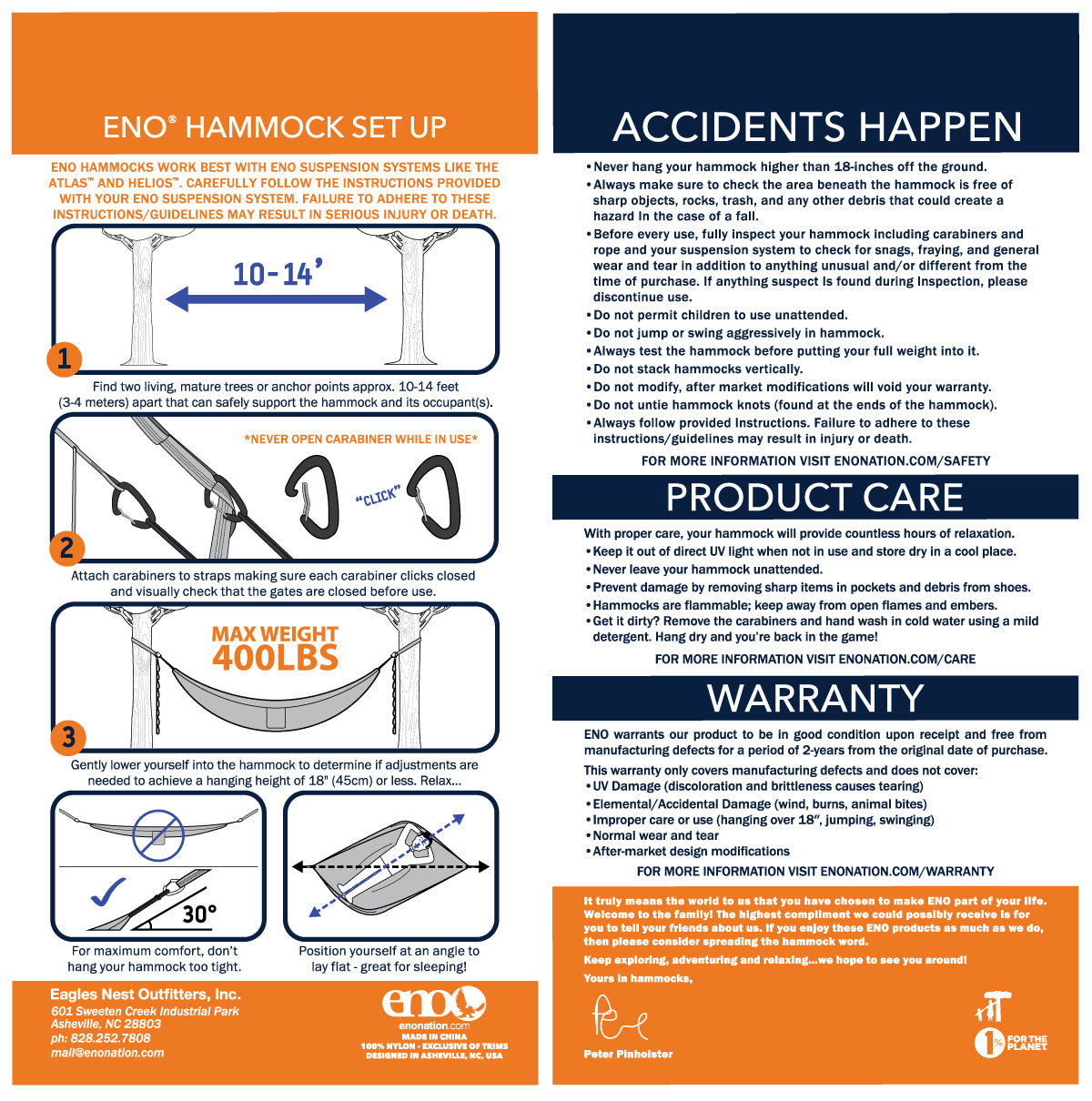 Setup & Care Info Graphic