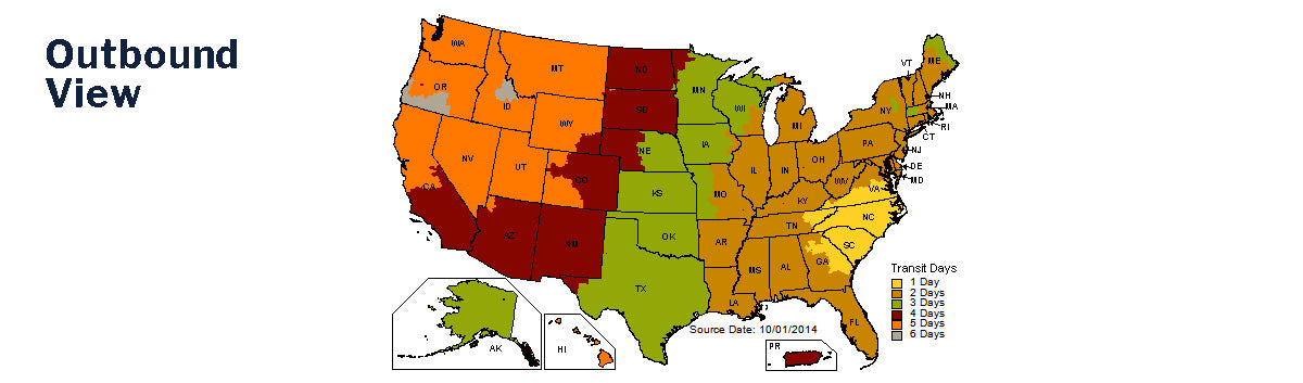 ups saturday delivery map