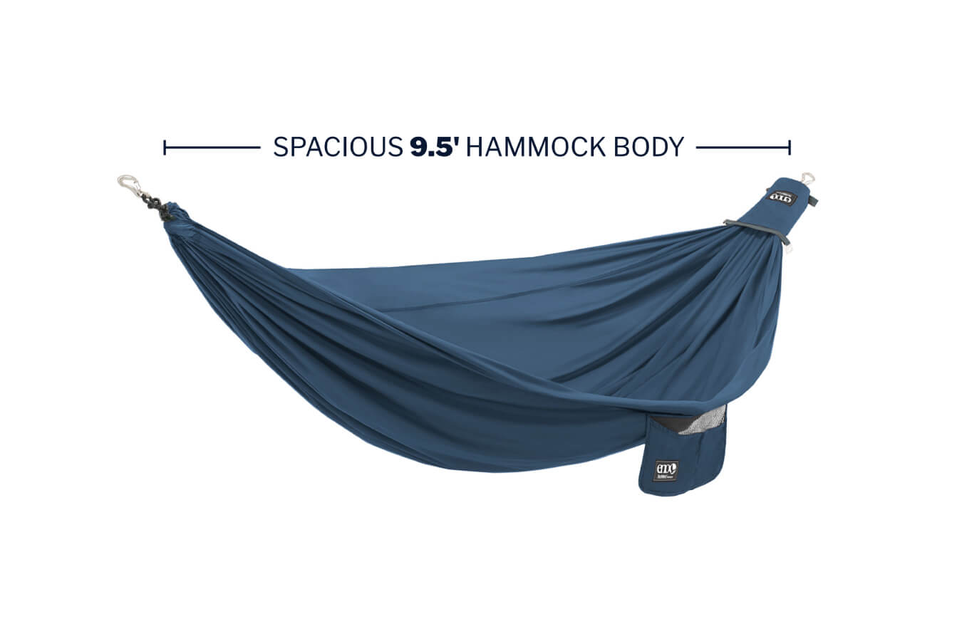 Spacious 9.5' Hammock Body callout on studio image