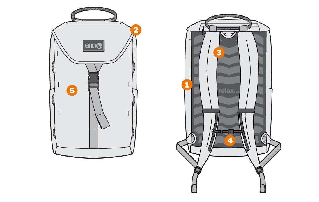 Roan Classic Pack - Recycled, Adventure Backpack | ENO