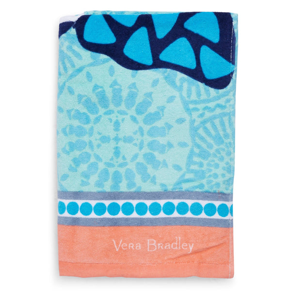 Vera Bradley - Soft Fringe Scarf in Morning Shells:   ReActive Drawstring Family Tote in Morning Shells Blue:   Deluxe Drawstring Backpack in Morning Shells Blue:   Beach Towel in Morning