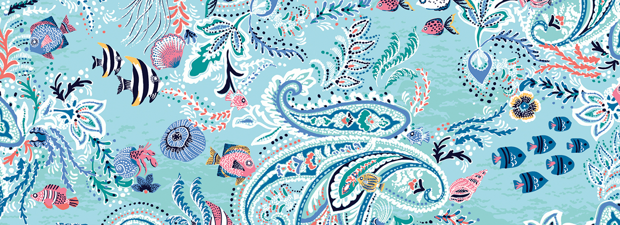 Beach Towel Paisley Wave Fish by Vera Bradley