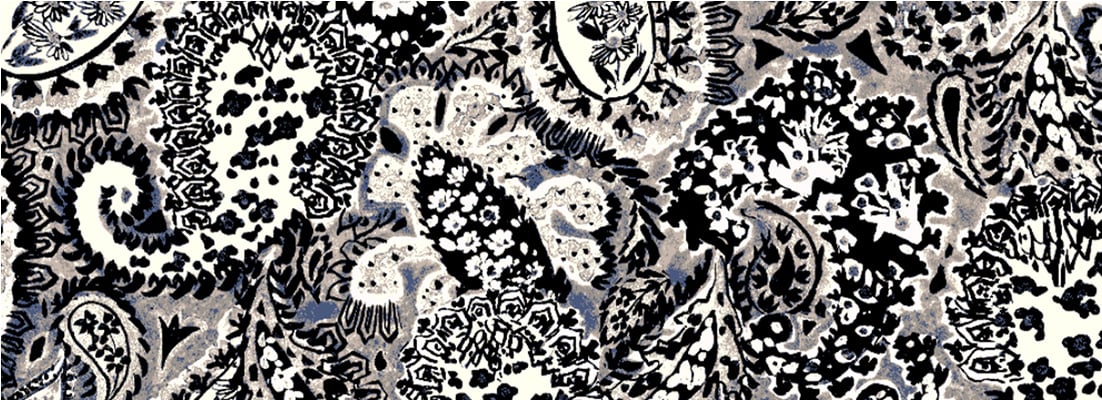 Black and White Paisley Pattern