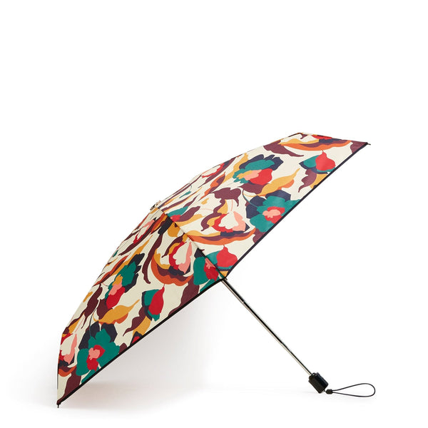 Vera Bradley Mini Travel Umbrella Women in Immersed Blooms Jewel Red/Green