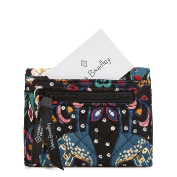 Vera Bradley : RFID Riley Compact Wallet in Bloom Boom Navy