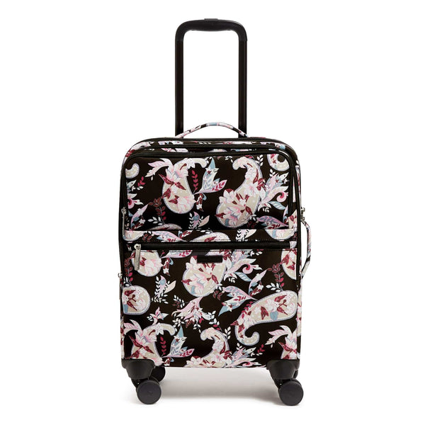 Vera Bradley Small Spinner Luggage in Botanical Paisley Black/Pink