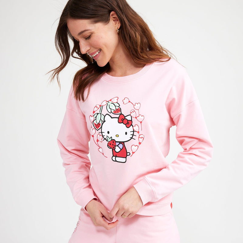 Vera Bradley Hello Kitty® Crewneck Sweatshirt Women in Hello Kitty Cameo Pink/White 2XL photo