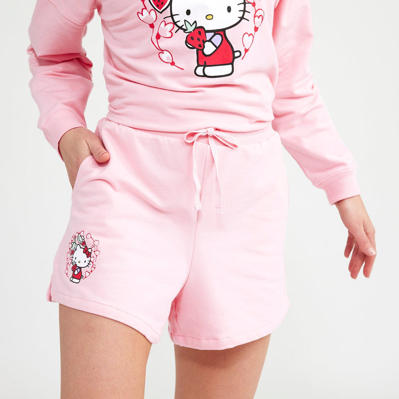 Vera Bradley Hello Kitty® French Terry Shorts Women in Hello Kitty Cameo Pink/White Medium photo