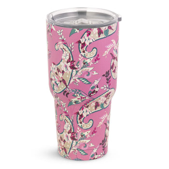 Vera Bradley Stainless Steel Large Tumbler in Botanical Paisley Pink