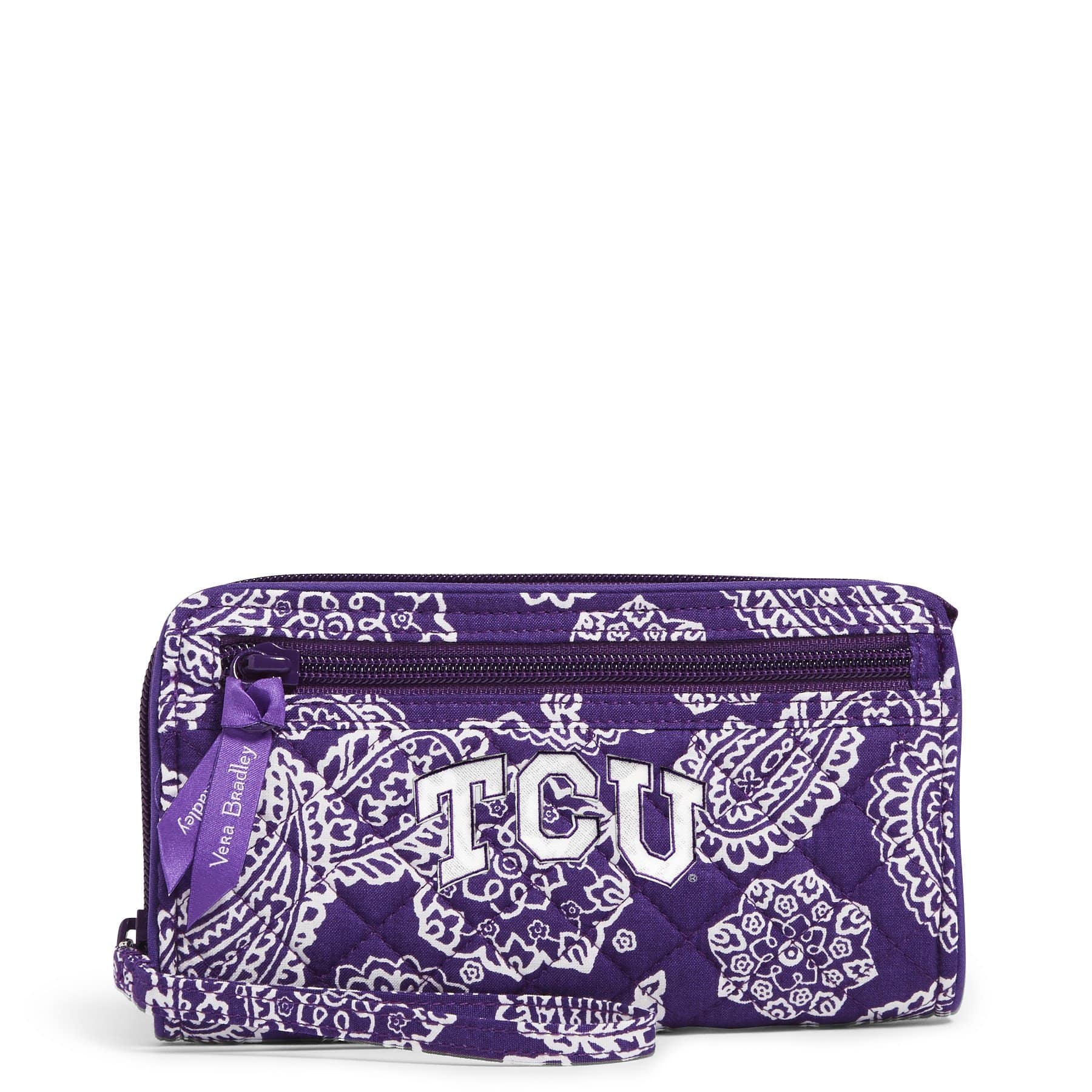  Collegiate RFID Front Zip Wristlet 