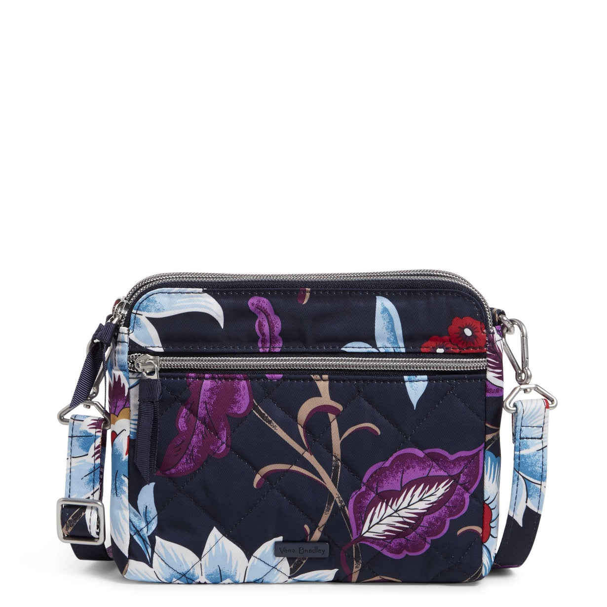 triple compartment crossbody bag