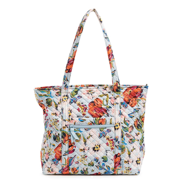 Vera Bradley Tote Bag Women in Sea Air Floral Blue/Pink