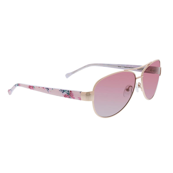 Vera Bradley Blanca Sunglasses Women in Happiness Returns Pink Pink/White