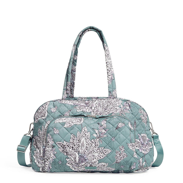 Vera Bradley Weekender Travel Bag Women in Tiger Lily Blue Oar Blue/White