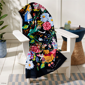 Vera Bradley Petal Splash Colorful Floral Beach Towel New Blue White Floral