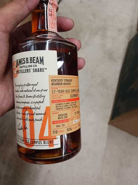 2023 James B. Beam Distillers Share 04 17 Year Old Clermont Blend Whiskey 375ml