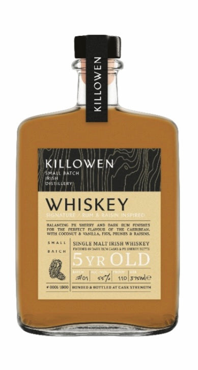 Killowen Signature Series Coconut Rum & Raisin 5 Year Old Single Malt Irish Whiskey 375ml