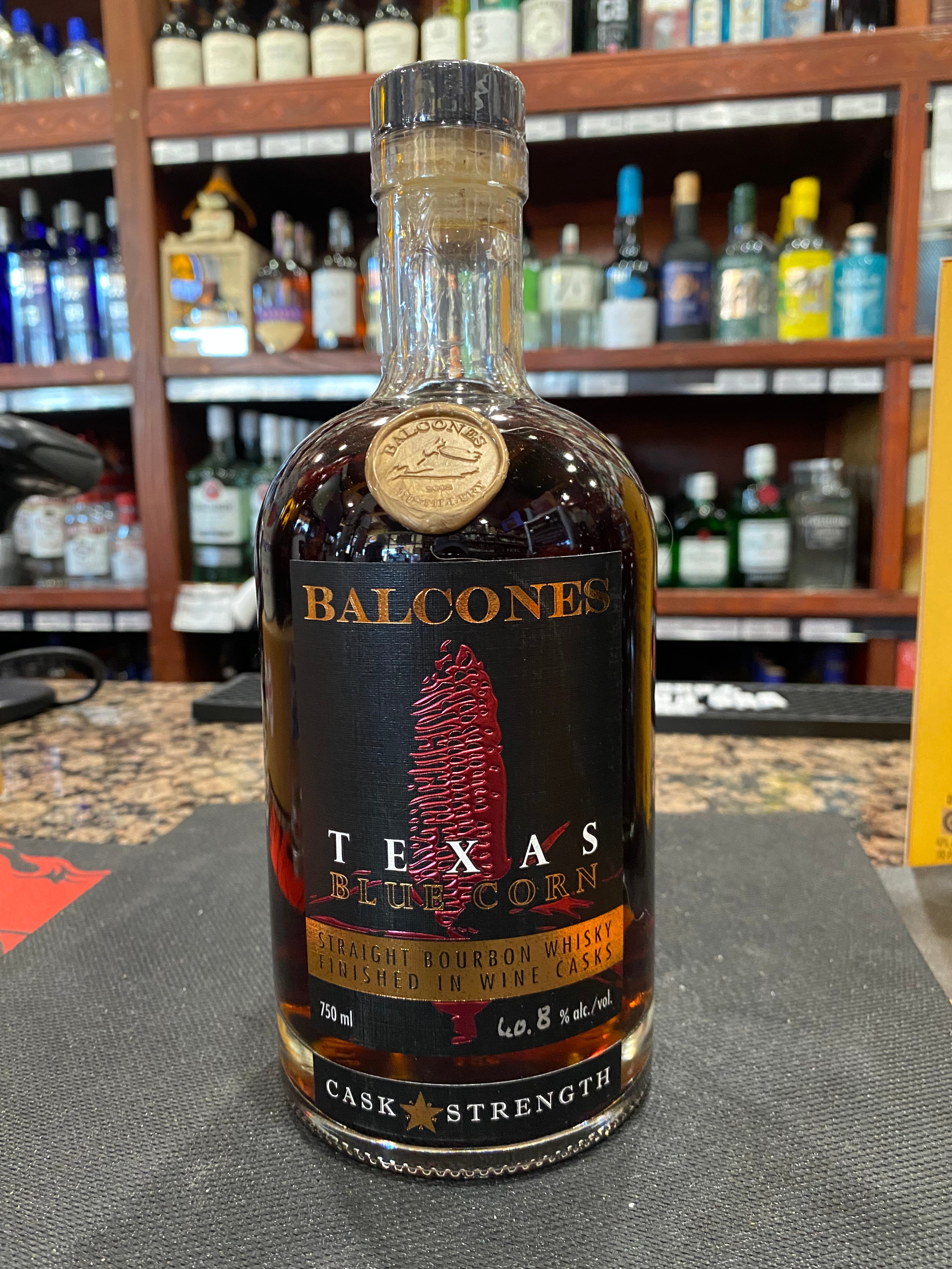 Balcones Texas Blue Corn Cask Strength Wine Cask Finished Bourbon Whiskey 750ml