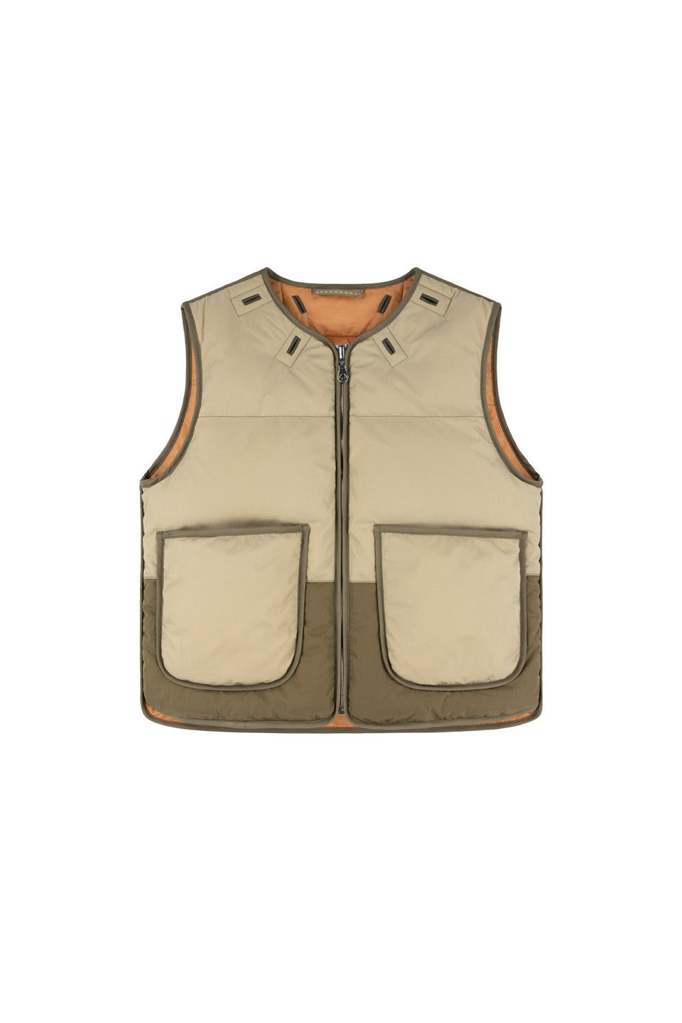 Aviator Down Vest - Sand / Burnt Orange (listing page thumbnail)