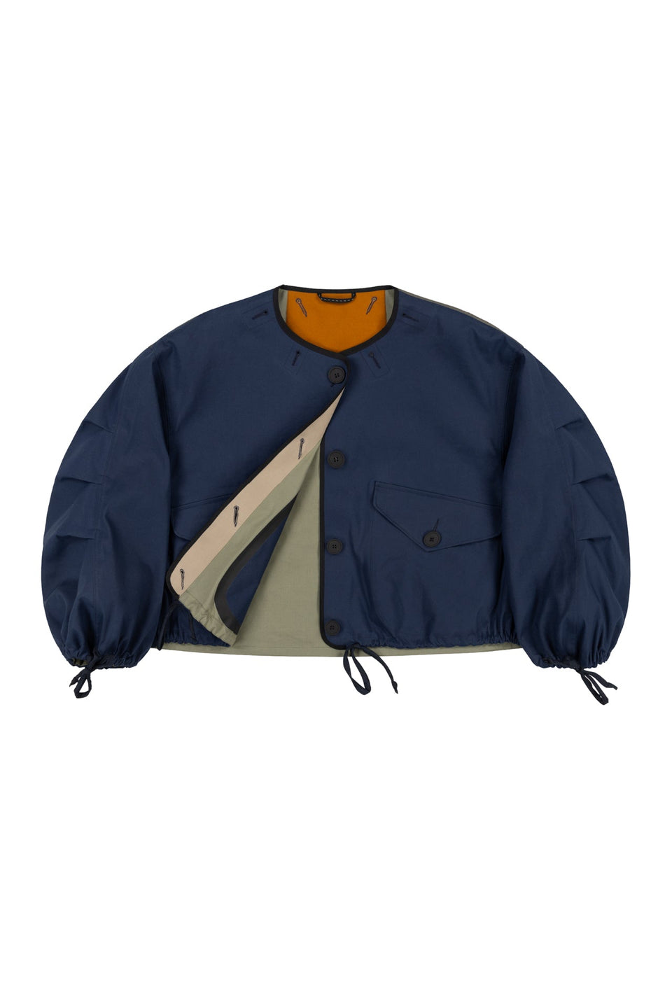 Bonded Rain Bomber - Bright Navy / Sage (listing page thumbnail)