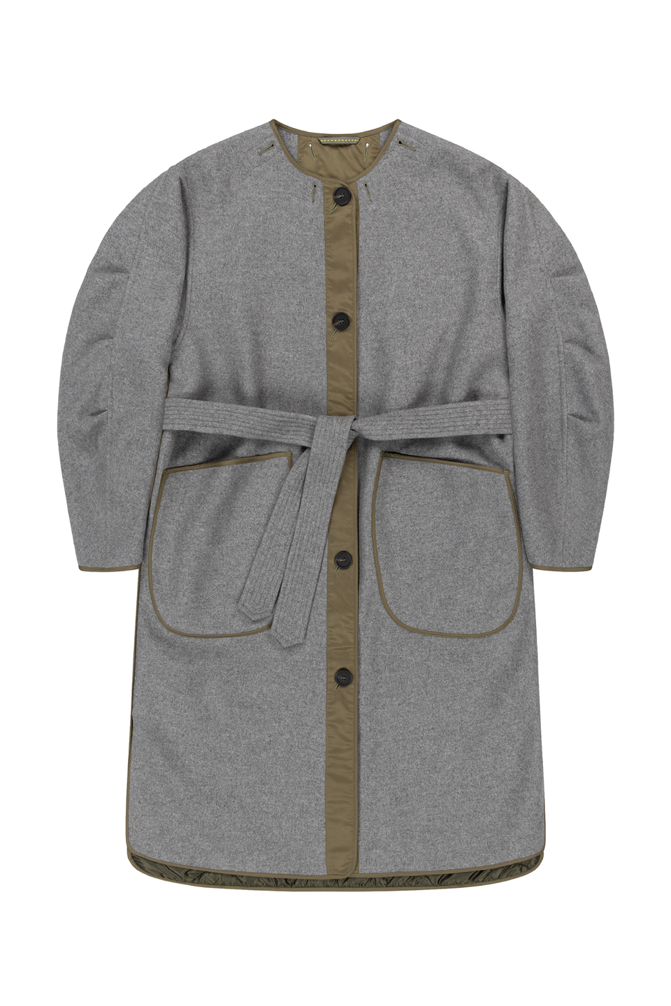 Cashmere Quilt Parka - Grey (listing page thumbnail)