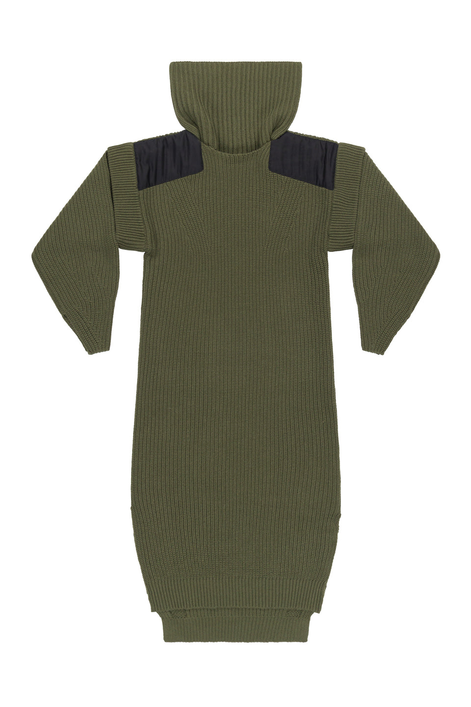 Convertible Rib Crew Dress - Olive Green (listing page thumbnail)