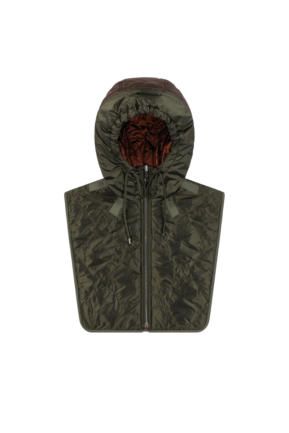 Elements Quilt Zip Hood - Dark Olive / Amber (listing page thumbnail)