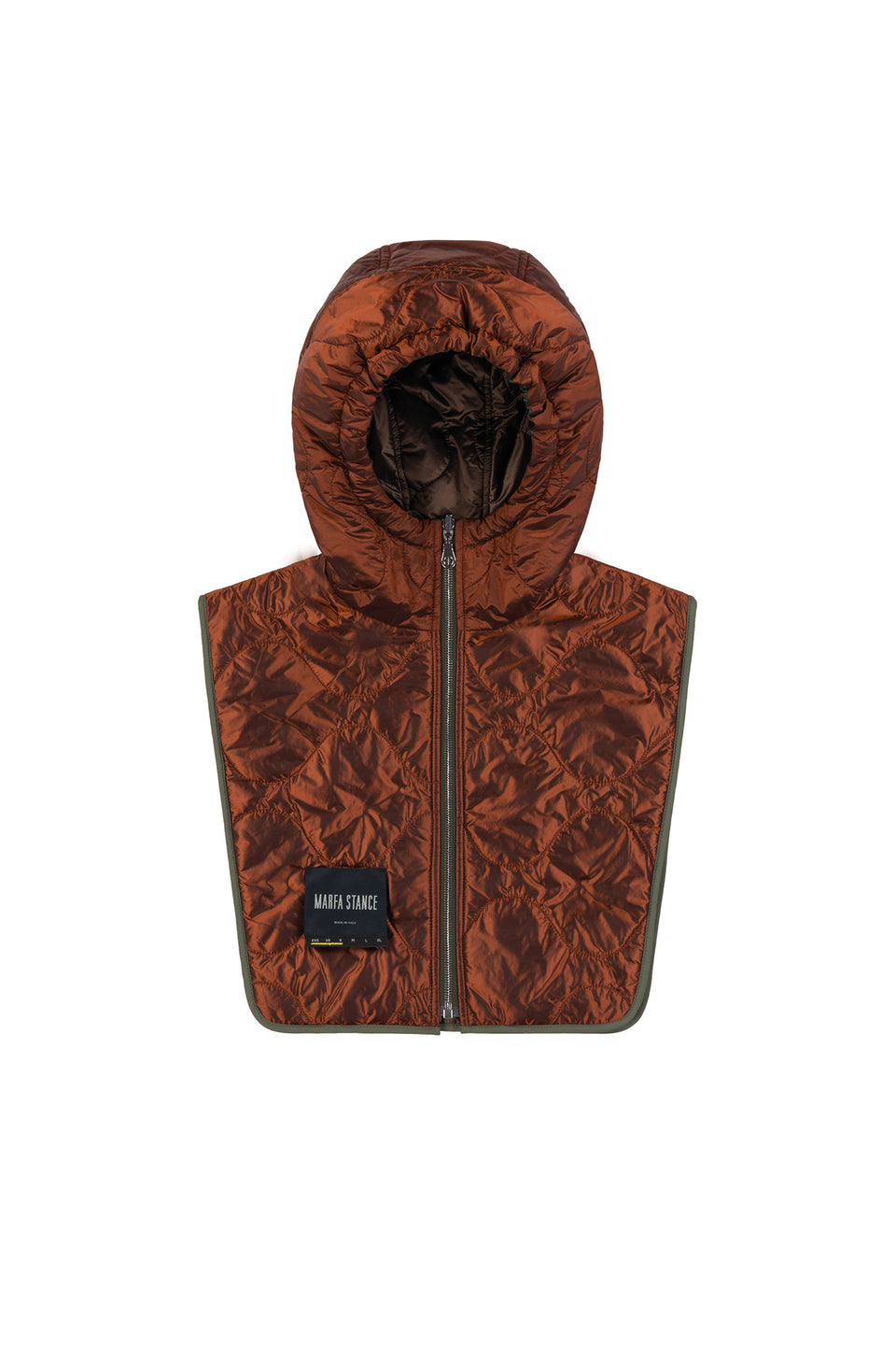 Elements Quilt Zip Hood - Dark Olive / Amber (listing page thumbnail)