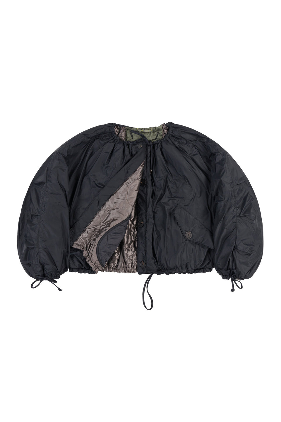 Parachute Quilt Bomber - Black / Granite (listing page thumbnail)