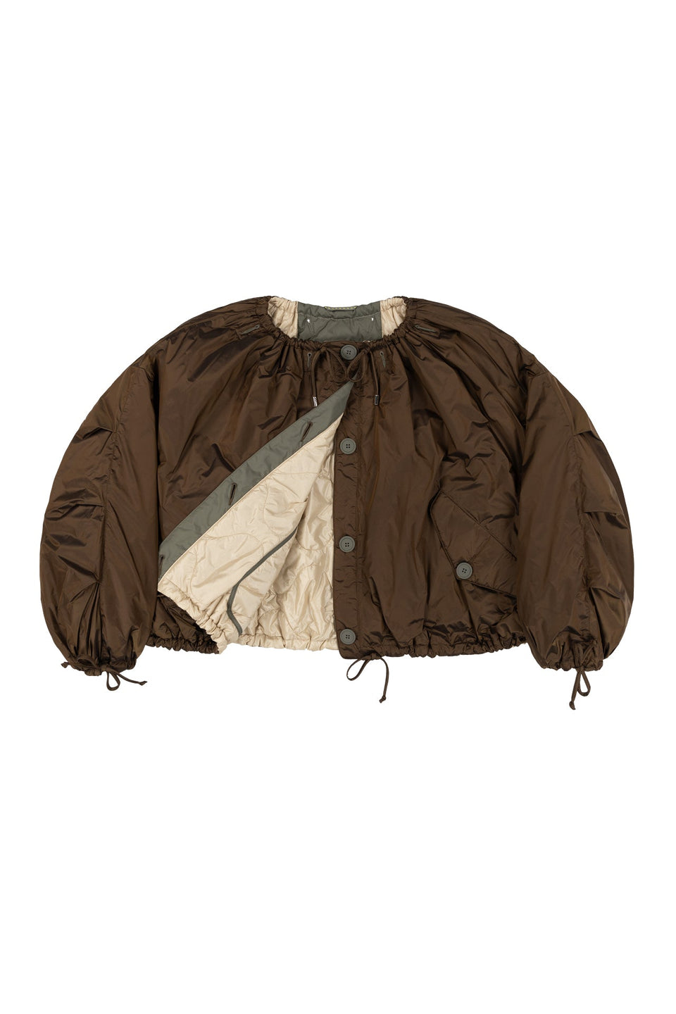 Parachute Quilt Bomber - Bronze / Oyster (listing page thumbnail)