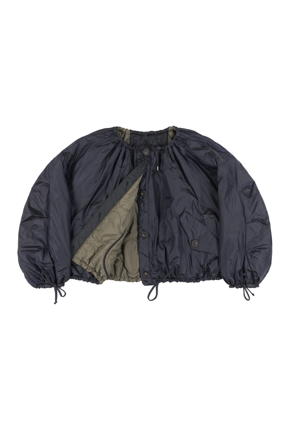 Parachute Quilt Bomber - Midnight / Dark Olive (listing page thumbnail)