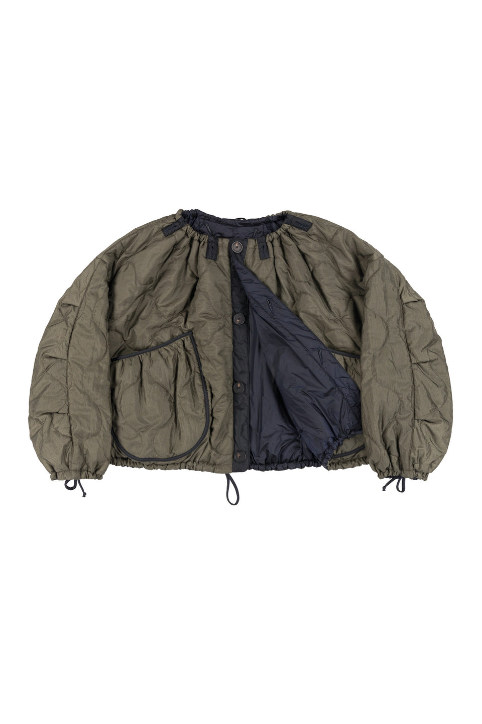 Parachute Quilt Bomber - Midnight / Dark Olive (listing page thumbnail)