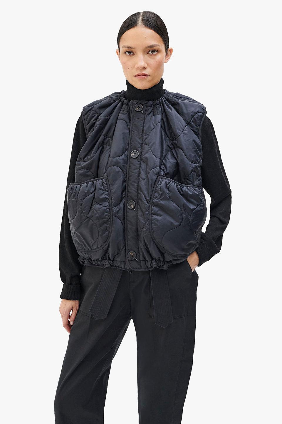 Parachute Quilt Vest - Midnight / Black (listing page thumbnail)