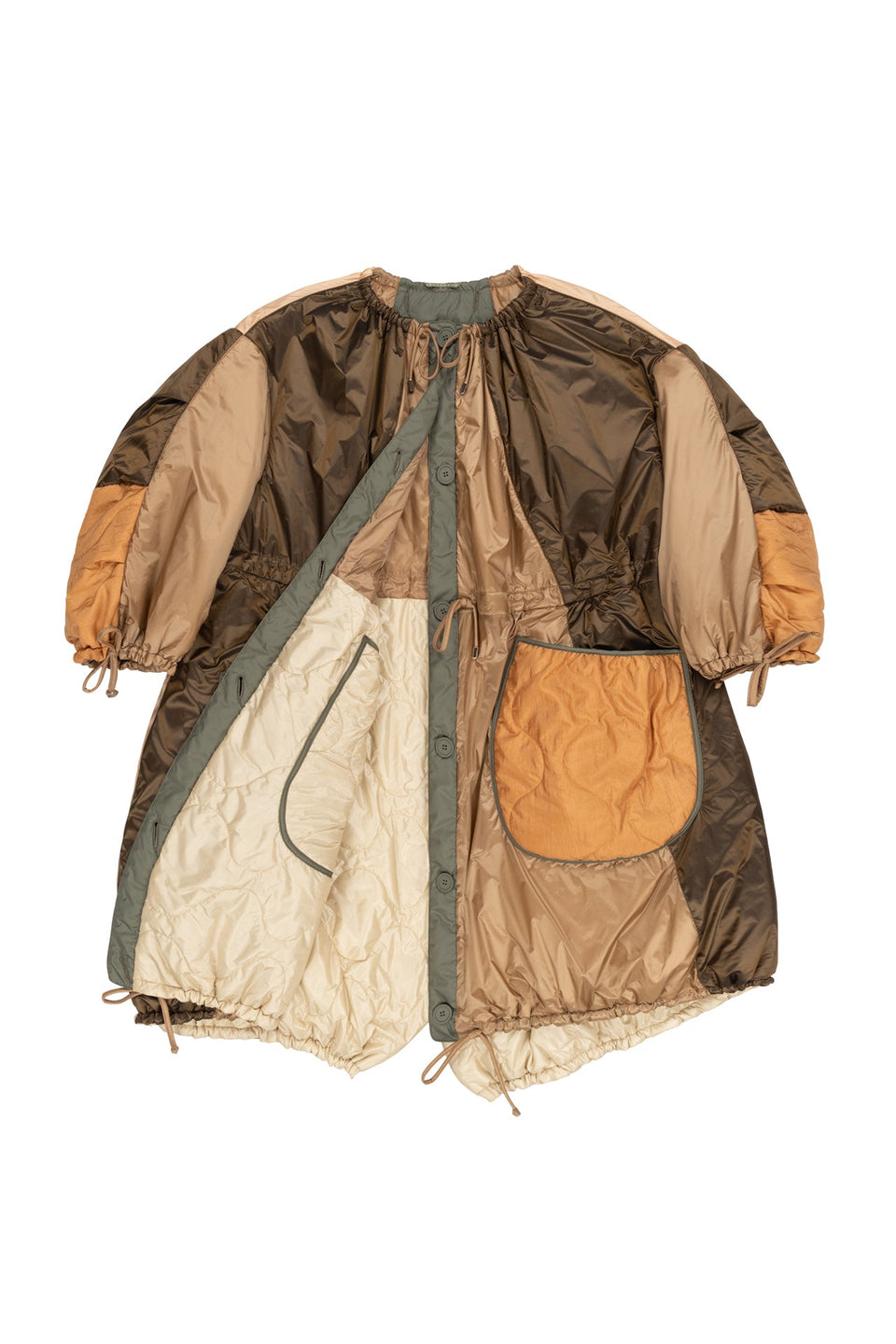 Patchwork Parachute Parka - Bronze / Mocha Brown (listing page thumbnail)