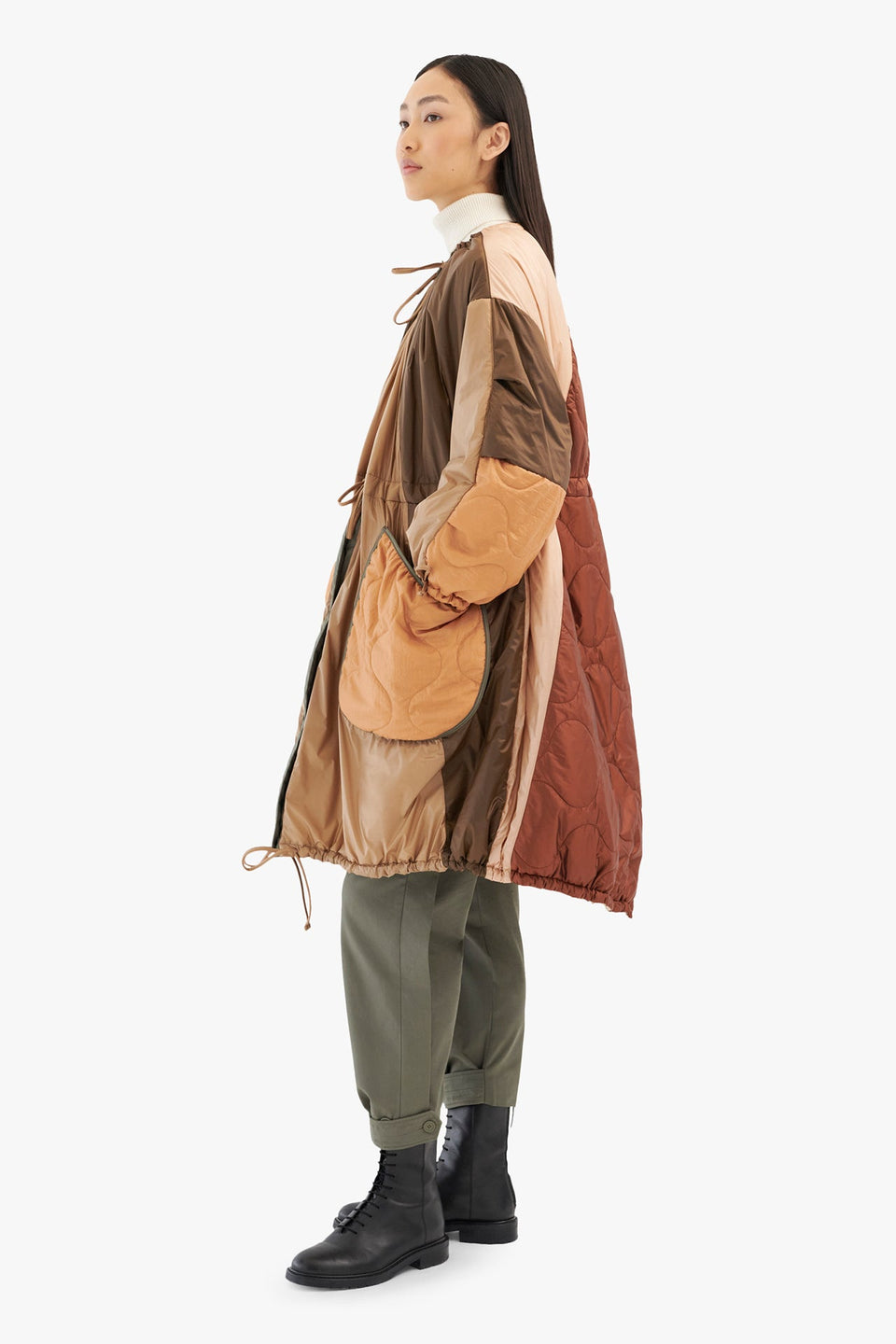 Patchwork Parachute Parka - Bronze / Mocha Brown (listing page thumbnail)