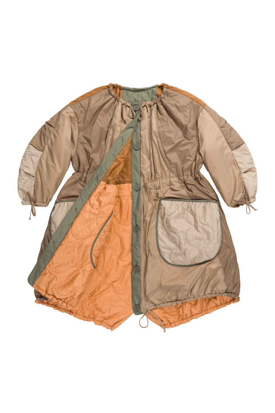 Patchwork Parachute Parka - Oak / Caramel (listing page thumbnail)