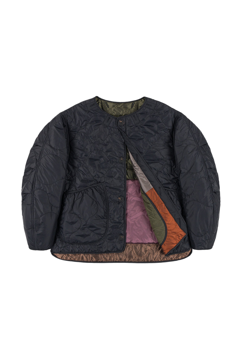 Patchwork Quilt Jacket - Granite / Black (listing page thumbnail)