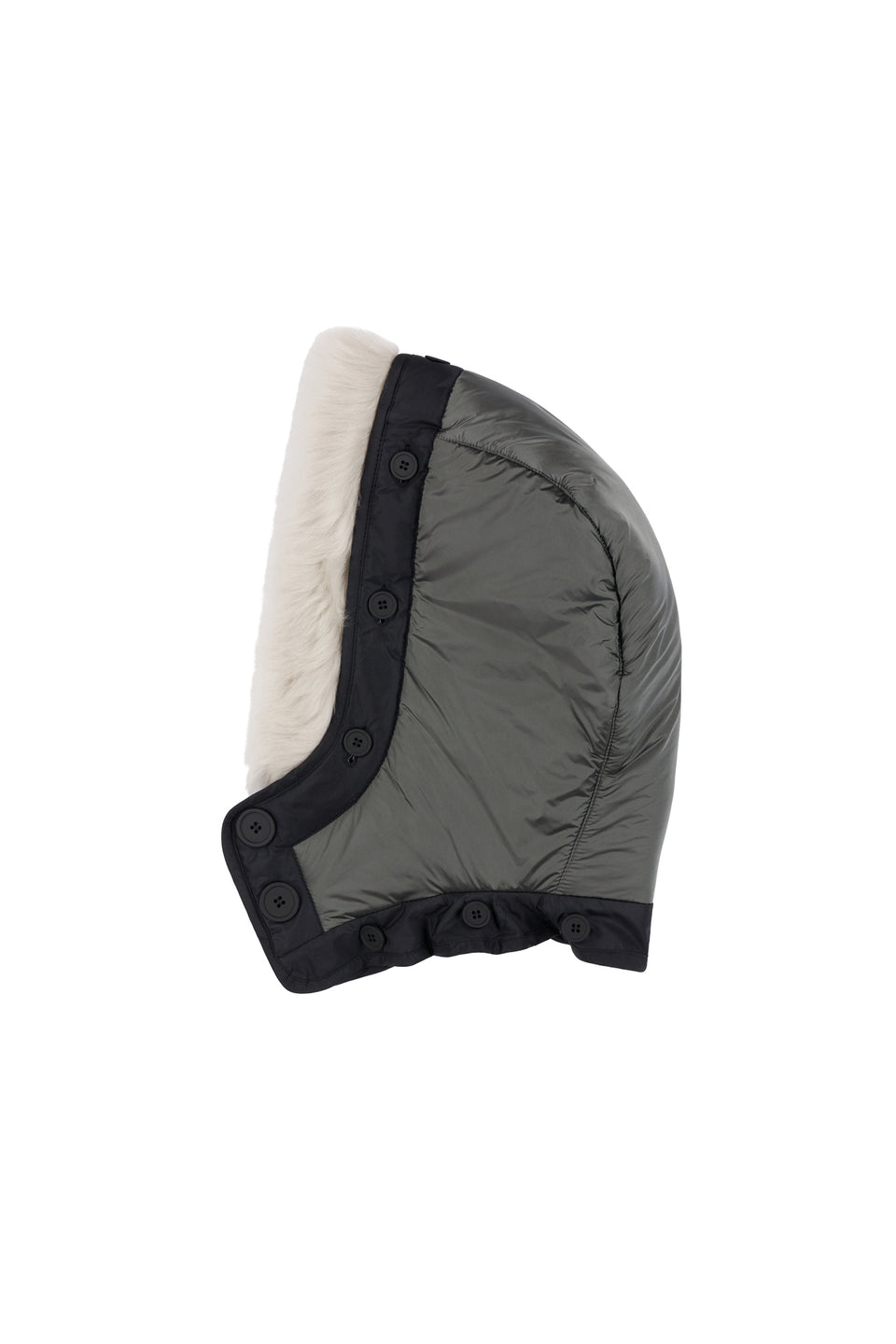 Quilt Hood Shearling Trim - Anthracite / Black (listing page thumbnail)