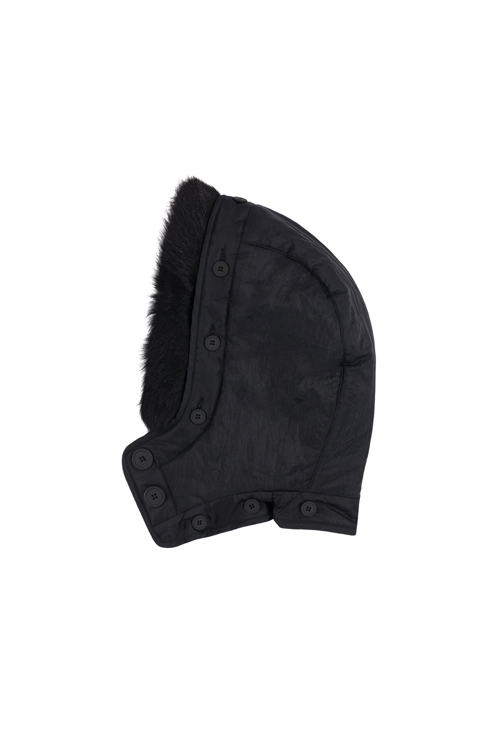 Quilt Hood Shearling Trim - Black / Bronze (listing page thumbnail)