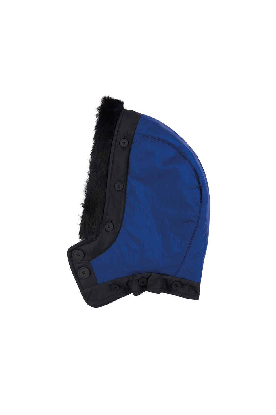 Quilt Hood Shearling Trim - Cobalt / Stone (listing page thumbnail)