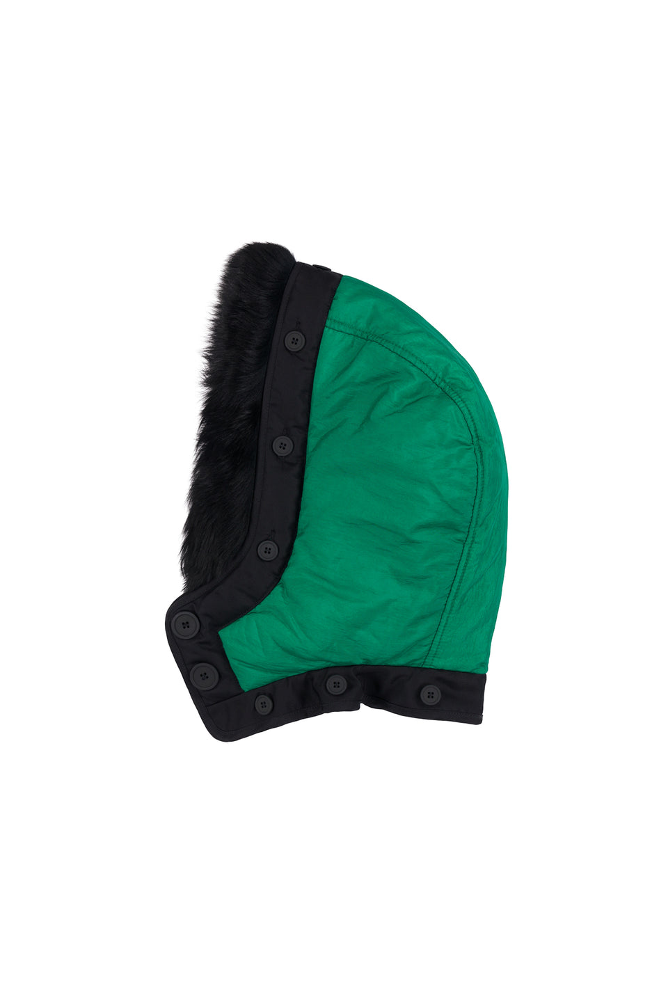 Quilt Hood Shearling Trim - Emerald / Navy (listing page thumbnail)